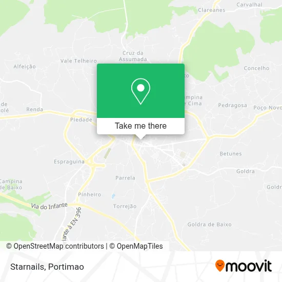 Starnails map