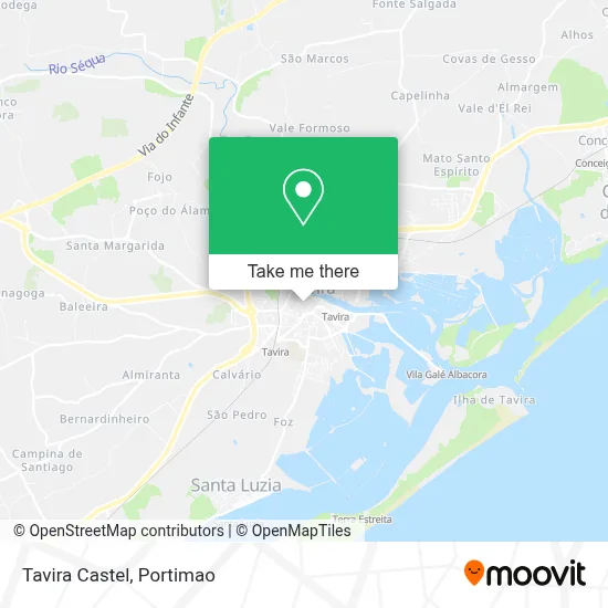 Tavira Castel map
