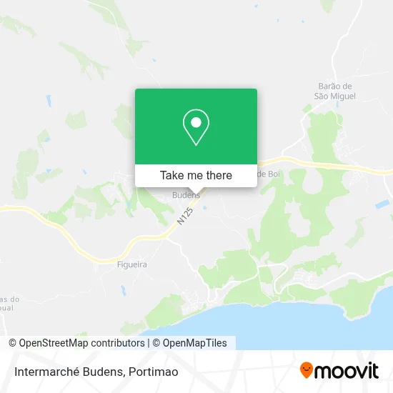 Intermarché Budens map