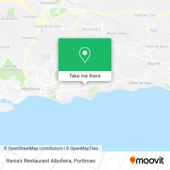 Rania's Restaurant Albufeira map