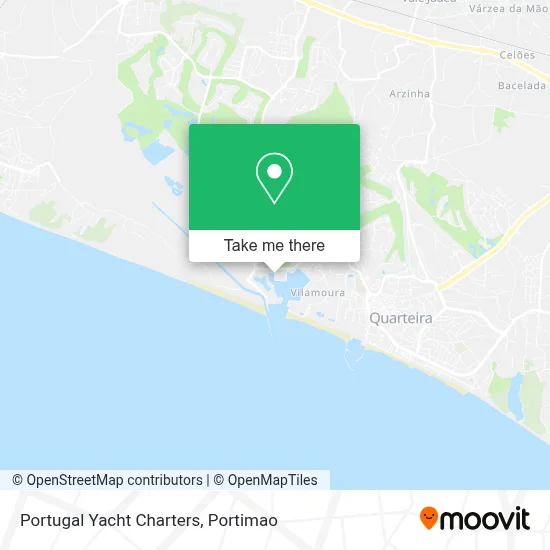Portugal Yacht Charters map