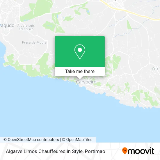 Algarve Limos Chauffeured in Style map