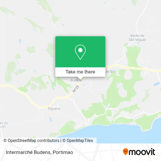 Intermarché Budens map