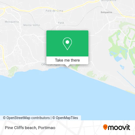 Pine Cliffs beach map