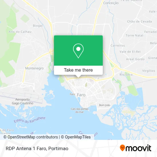 RDP Antena 1 Faro map