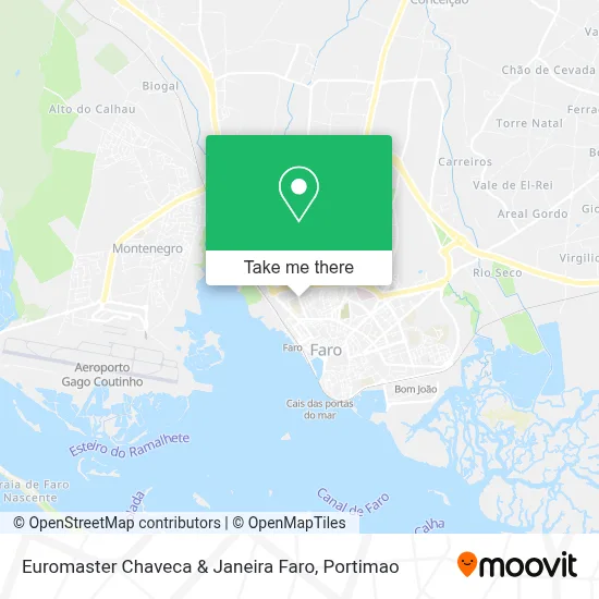 Euromaster Chaveca & Janeira Faro map