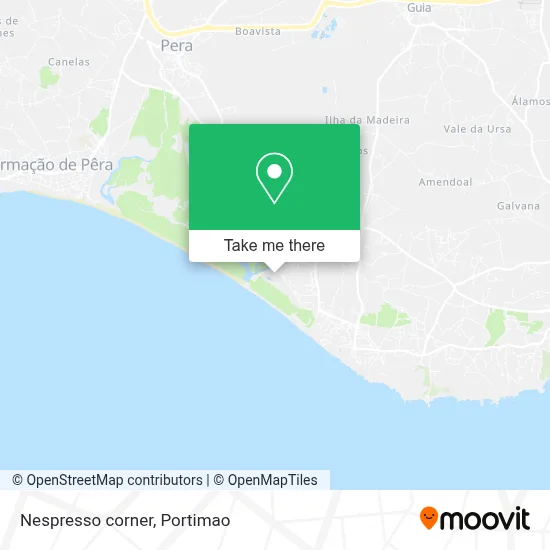 Nespresso corner map