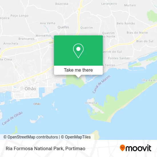 Ria Formosa National Park map