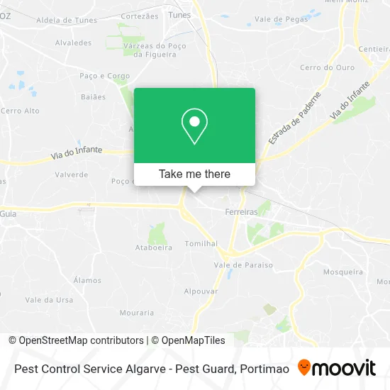 Pest Control Service Algarve - Pest Guard map