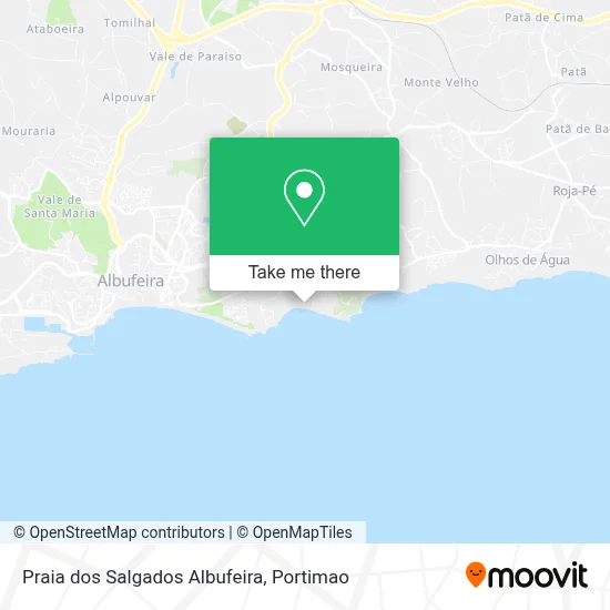 Praia dos Salgados Albufeira map