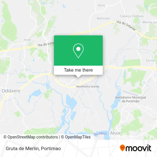 Gruta de Merlin map