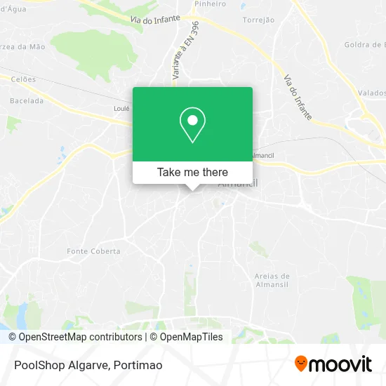 PoolShop Algarve map