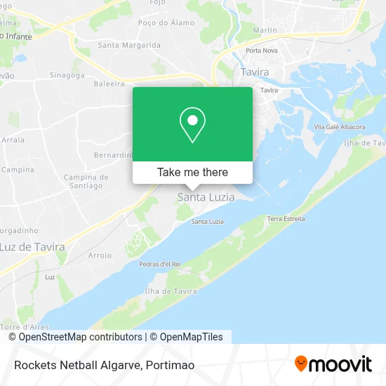 Rockets Netball Algarve map