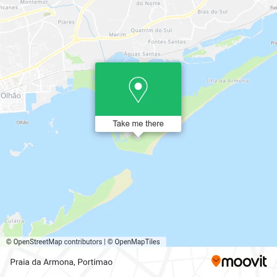 Praia da Armona map