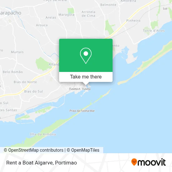Rent a Boat Algarve map