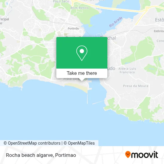 Rocha beach algarve map