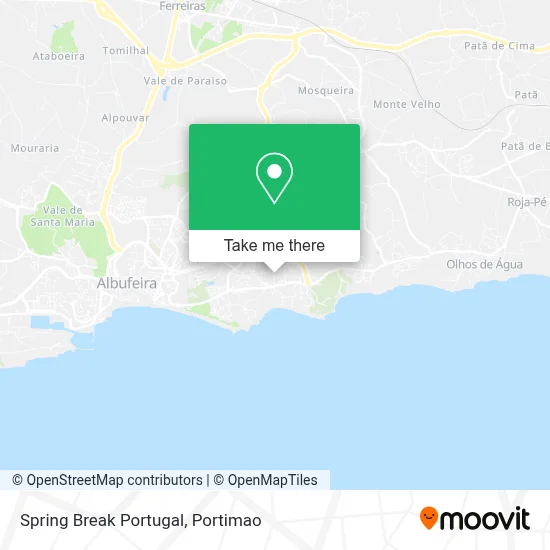 Spring Break Portugal map