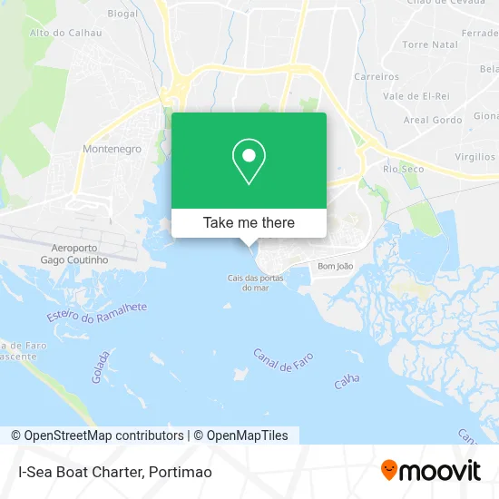 I-Sea Boat Charter map