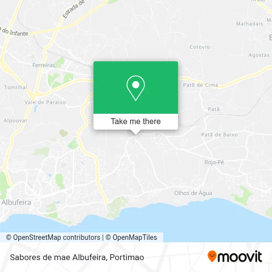 Sabores de mae Albufeira map