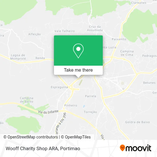 Wooff Charity Shop ARA map