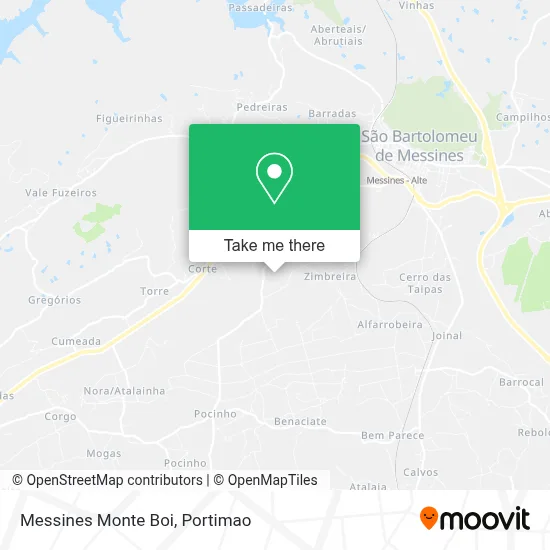 Messines Monte Boi map