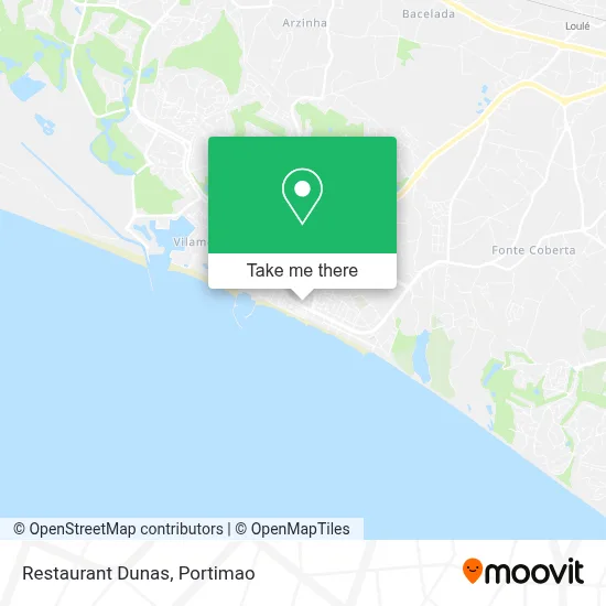 Restaurant Dunas map