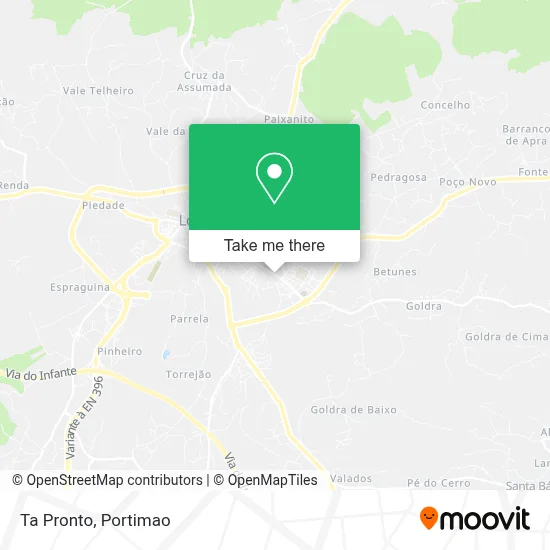 Ta Pronto map
