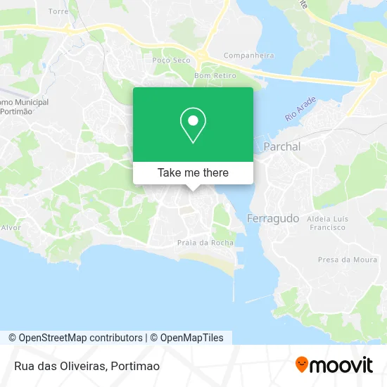 Rua das Oliveiras map