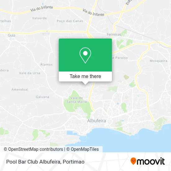 Pool Bar Club Albufeira map