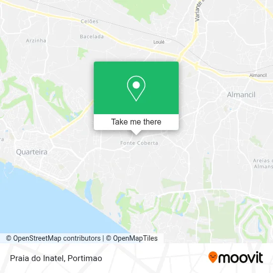 Praia do Inatel map