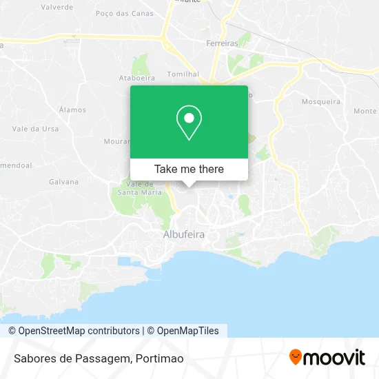 Sabores de Passagem map