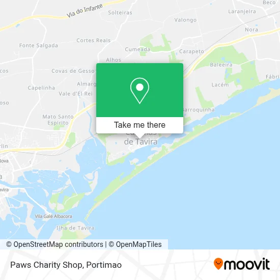 Paws Charity Shop map
