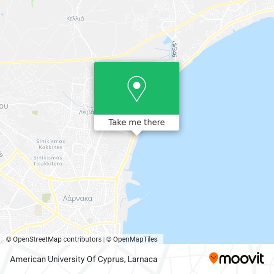 American University Of Cyprus map