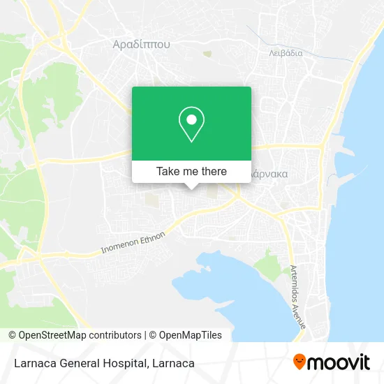 Larnaca General Hospital map