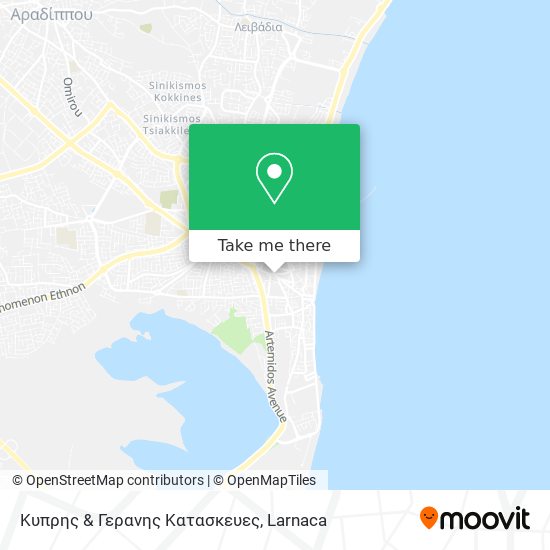 Κυπρης & Γερανης Κατασκευες χάρτης