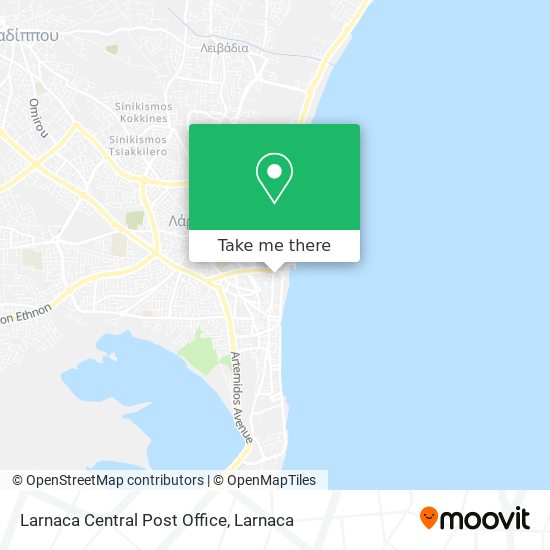 Larnaca Central Post Office χάρτης