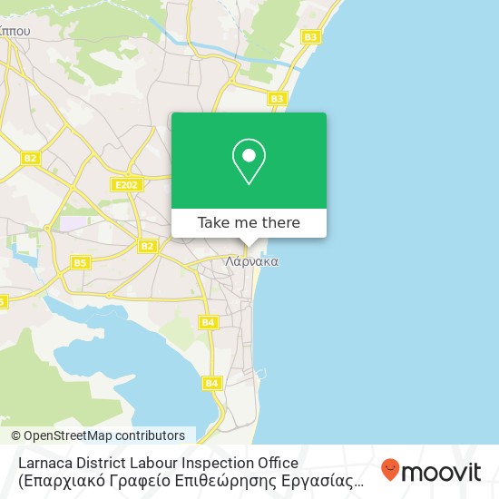 Larnaca District Labour Inspection Office (Επαρχιακό Γραφείο Επιθεώρησης Εργασίας Λάρνακας) map