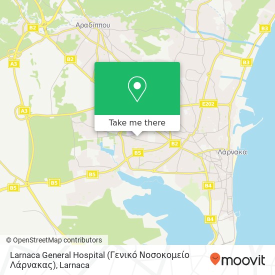 Larnaca General Hospital (Γενικό Νοσοκομείο Λάρνακας) map