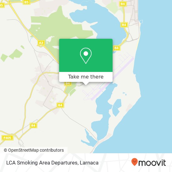 LCA Smoking Area Departures map
