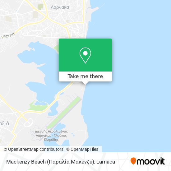 Mackenzy Beach (Παραλία Μακένζυ) χάρτης