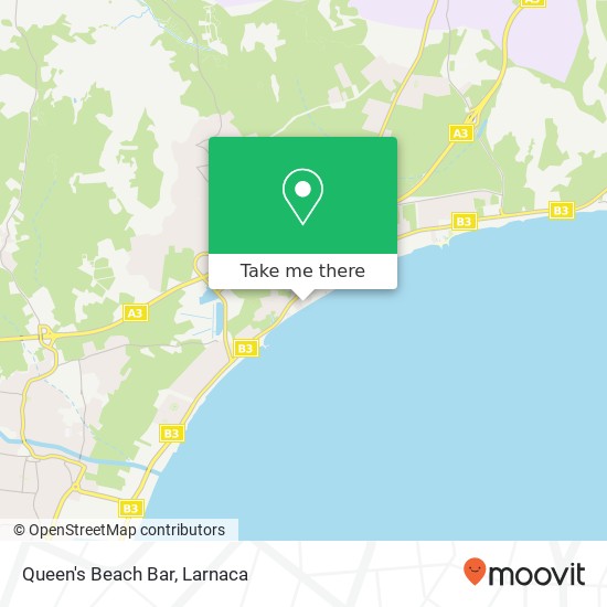 Queen's Beach Bar map