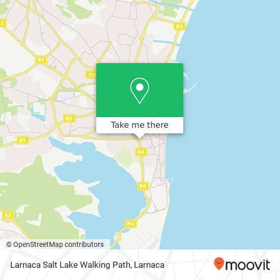 Larnaca Salt Lake Walking Path map