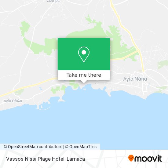 Vassos Nissi Plage Hotel χάρτης