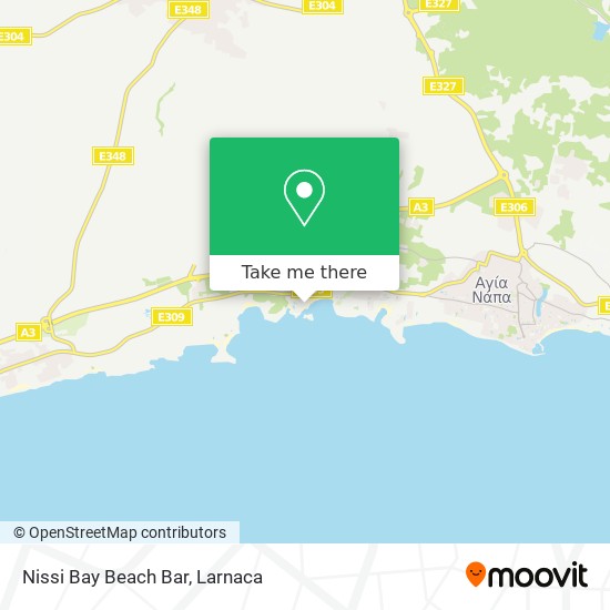 Nissi Bay Beach Bar map