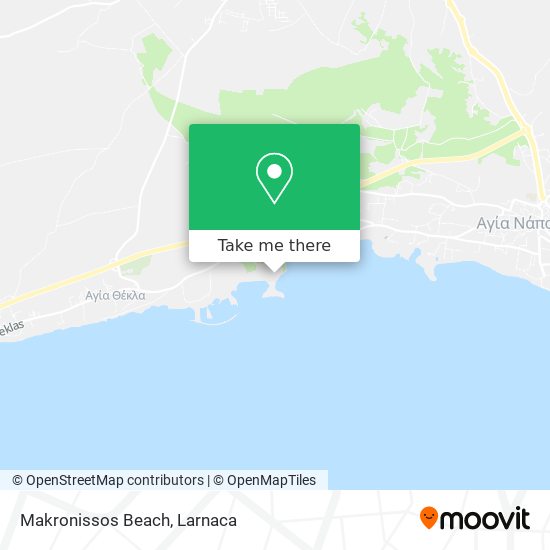 Makronissos Beach χάρτης