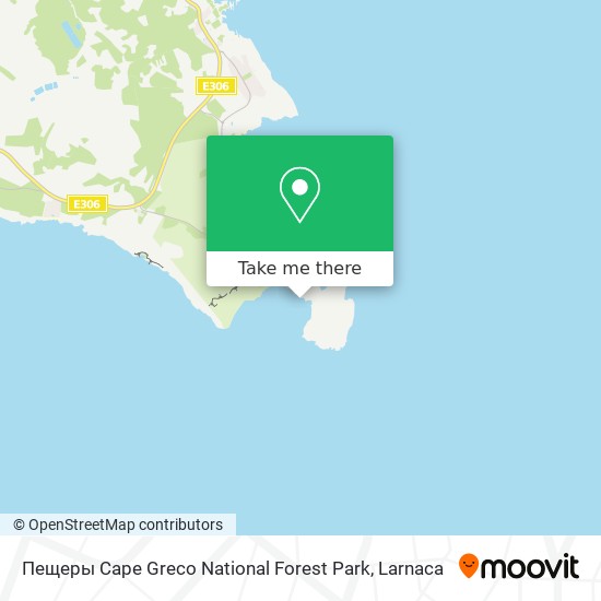 Пещеры Cape Greco National Forest Park map