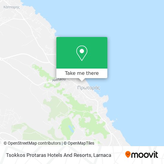 Tsokkos Protaras Hotels And Resorts χάρτης