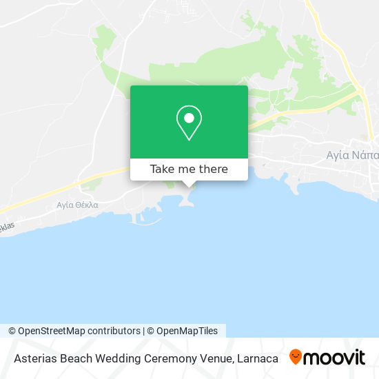 Asterias Beach Wedding Ceremony Venue map