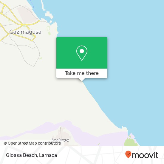 Glossa Beach χάρτης