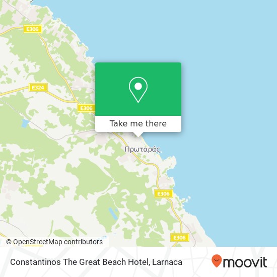 Constantinos The Great Beach Hotel map